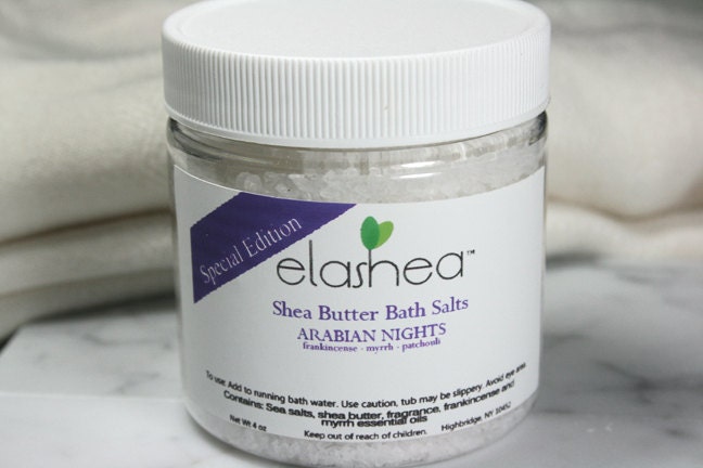 BATH SALTS Frankincense and Myrrh with Shea Butter 4 ounce