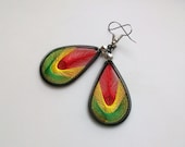 Rasta - Red, Yellow and Green Handwoven Thread Earrings