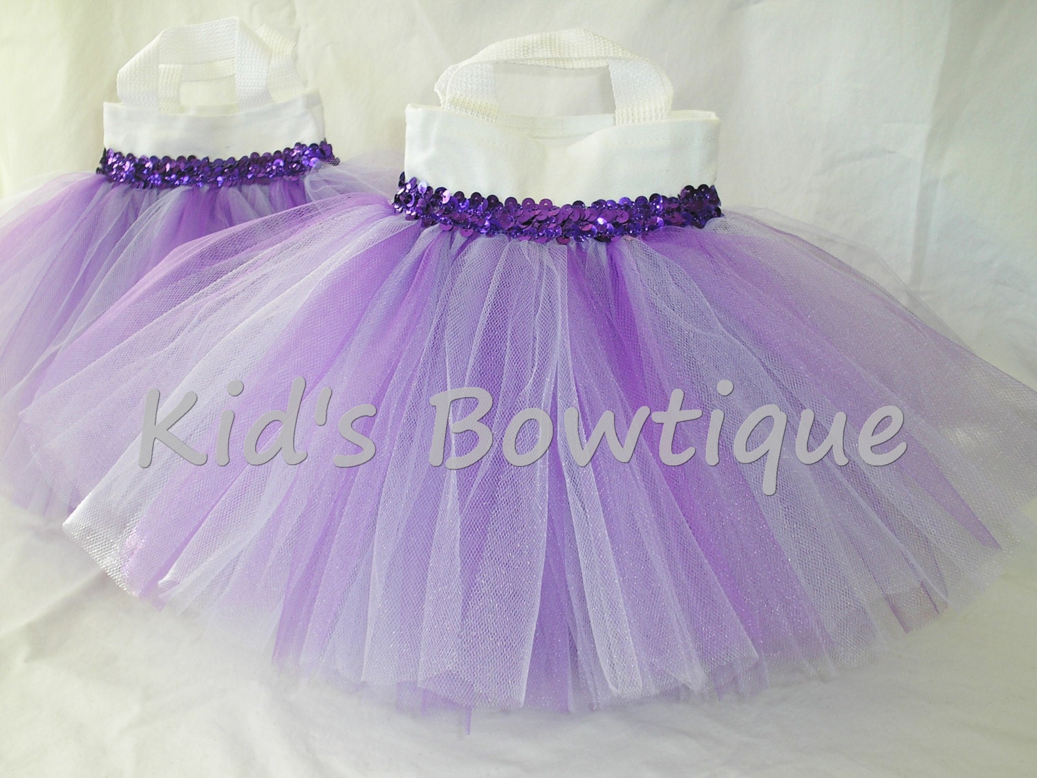 Set of 8 Purple Passion Party Favor Tutu Bags