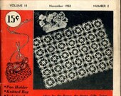 Workbasket Magazine 2 issues Vol 18 No 2 Nov 1952 and Vol 18 No 3 Dec 1952