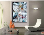 Large Abstract Acrylic Textured Painting - Original mixed media fine art by Kim Bosco