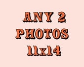 Your Choice of 2 Photos as 11x14 Fine Art Prints Any Two Images Custom Set Home Decor Nursery