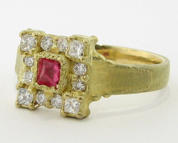Ancient IV, another Spinel And Diamond Ring