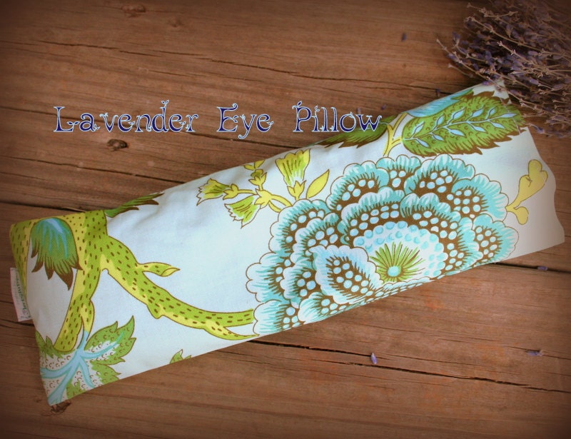 Organic Lavender Eye Pillow relaxing and soothing with soft organic cotton with removable washable covers