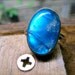 The Blue Fairy's Petticoat Oval Moonstone Ring