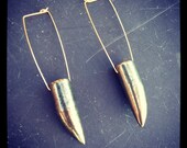 Pyrite Tusk Geometric Earrings on 14k Gold Fill