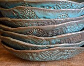 Personalized Handmade turquoise ceramic plates -set of 8- Wedding gifts - Organic Handmade Tableware dinner plates PASTA BOWLS soup bowl