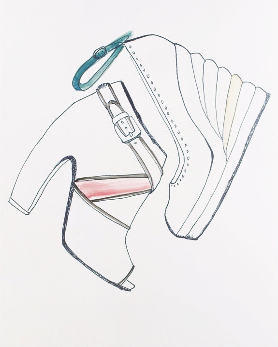 Shoes - 8x10 print of an original illustration