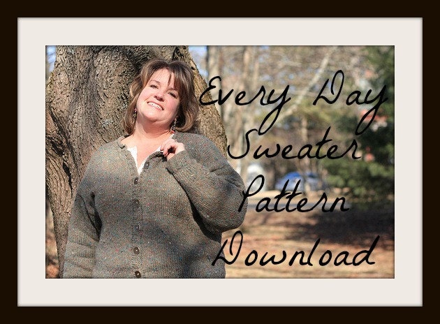 Instant Download, Everyday Cardigan pattern - easy, womens sweater, simple knitting