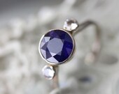 Sapphire In 14K White Gold Ring - Ready to Ship