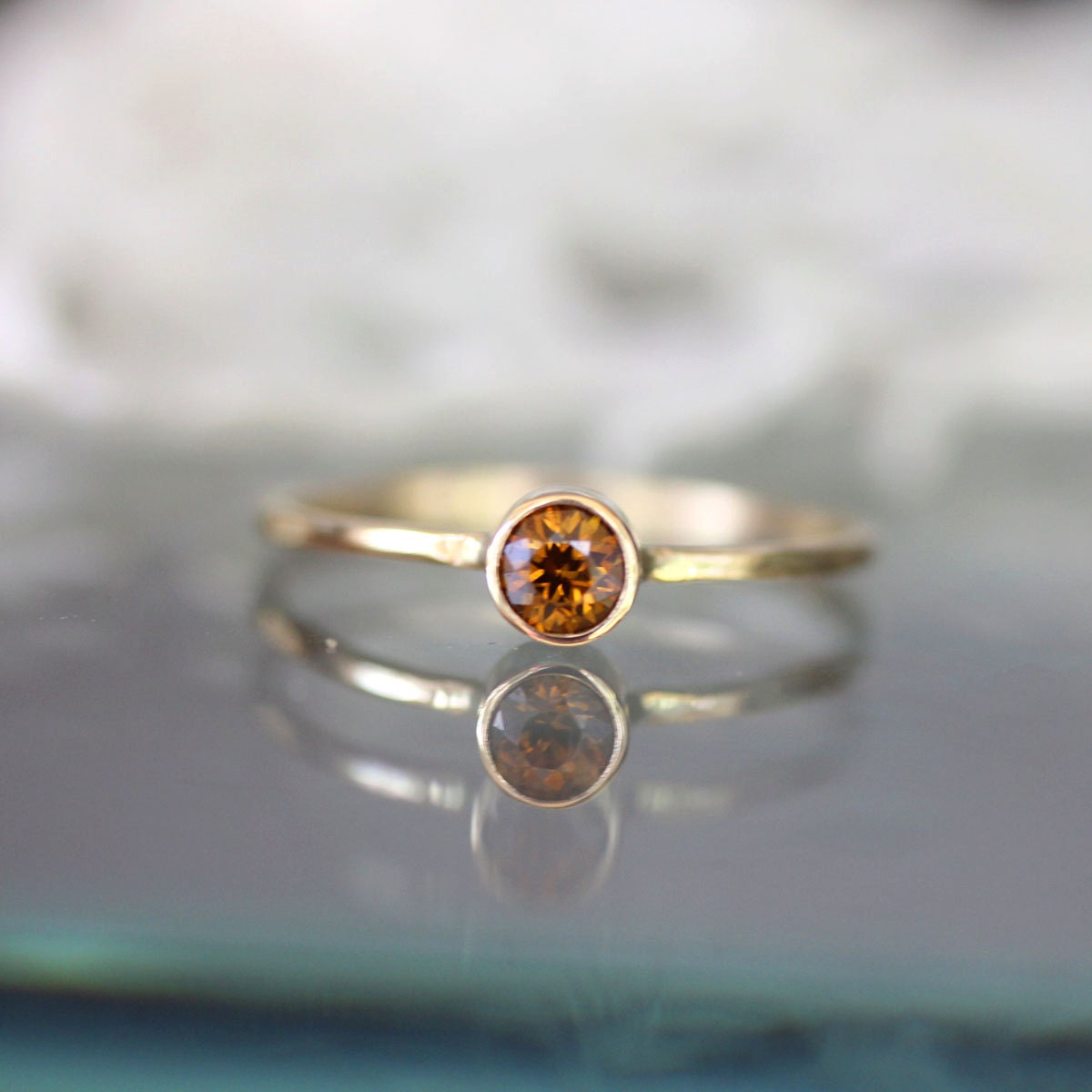 Change Color Sphene in 14K Yellow Gold Ring - Made To Order