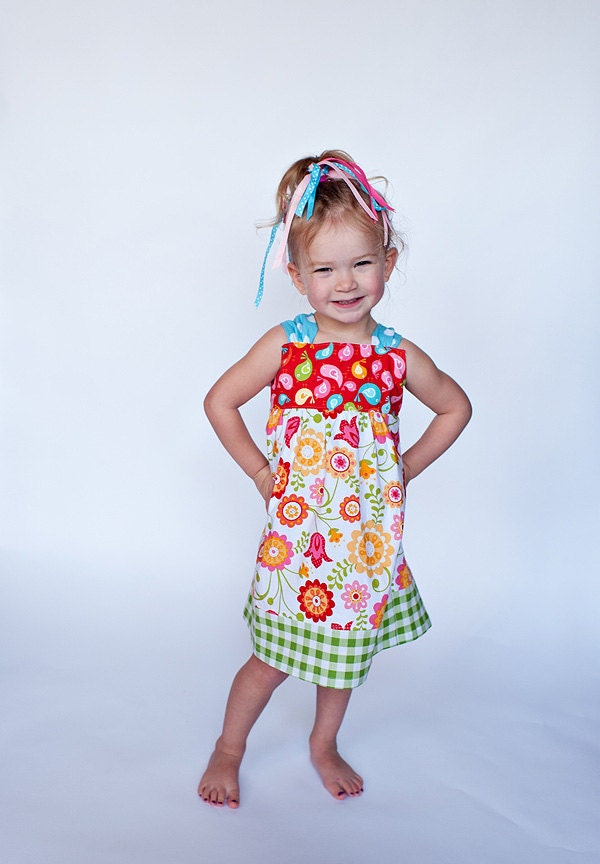 Order Today for EASTER Delivery - Hello Sunshine Reverse Knot Dress - sizes 6 months - Girls 10