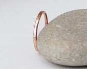 Rose Gold Ring Gold Wedding Band Hammered Rose Gold Wedding Ring 14k Thin Gold Band