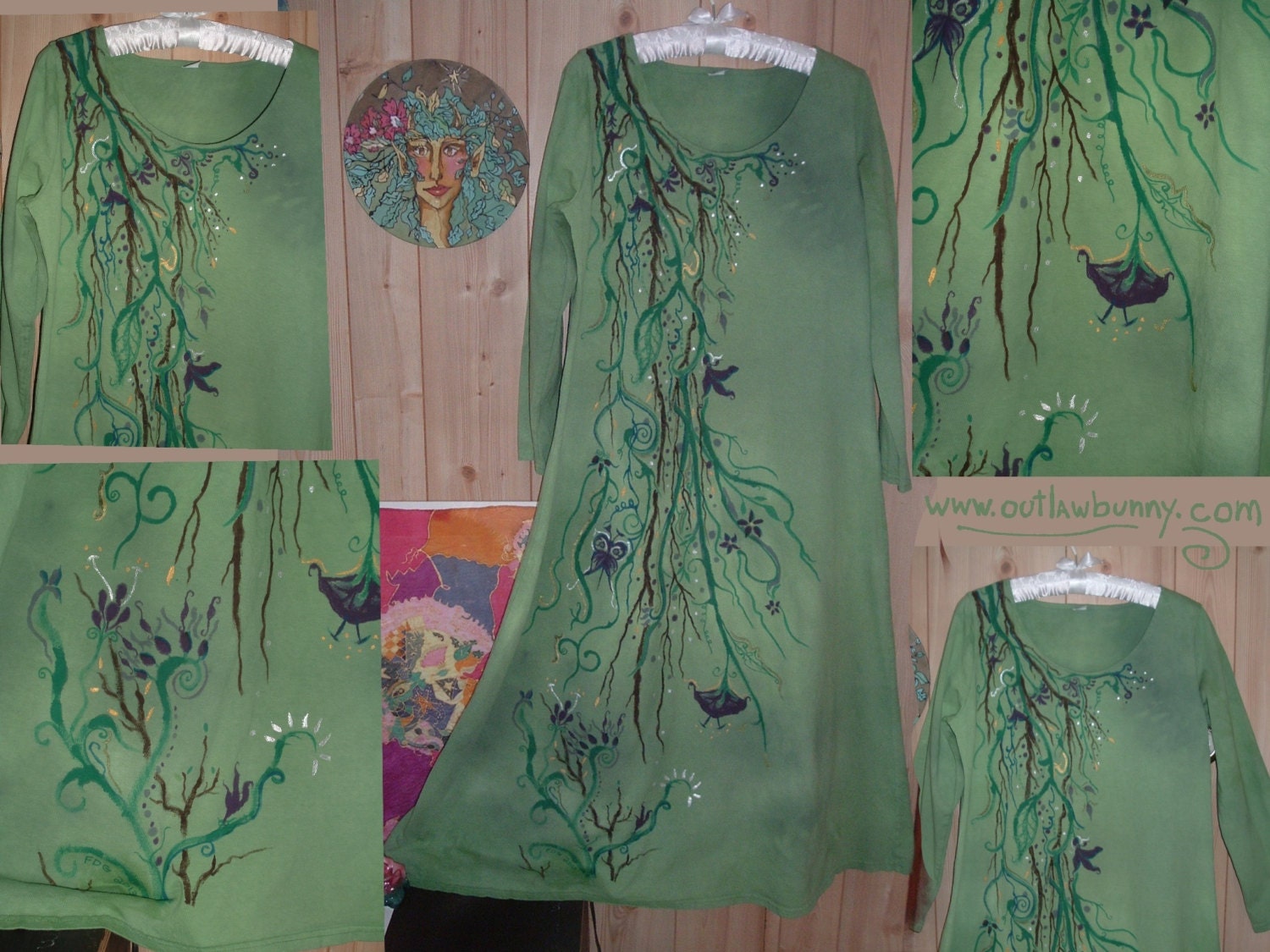 Hand-Painted Wearable Art Ritual-Robe