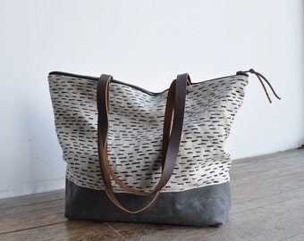 ZIP TOTE - rain/waxed