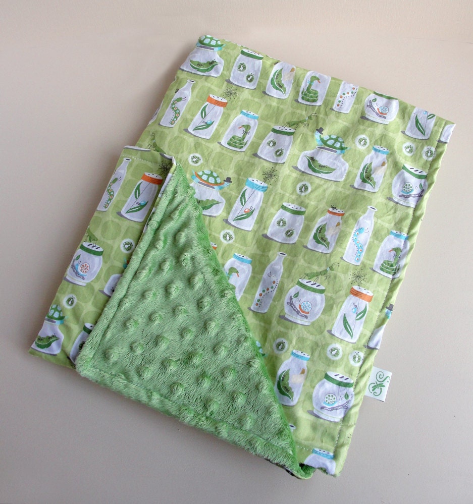Bugs in a Jar Baby Boy Blanket
