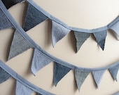 Denim Bunting Banner Garland Room Decor