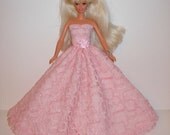 Cute pink double layer gow 4 barbie doll