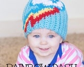 CROCHET GRAPH - Rainbow Dash Cutie Mark Color Grid for Crochet or Knit