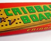 Vintage Milton Bradley Cribbage Board Game with Directions and Pegs, Family Game Night