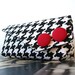 Black and White Houndstooth Pocket Clutch