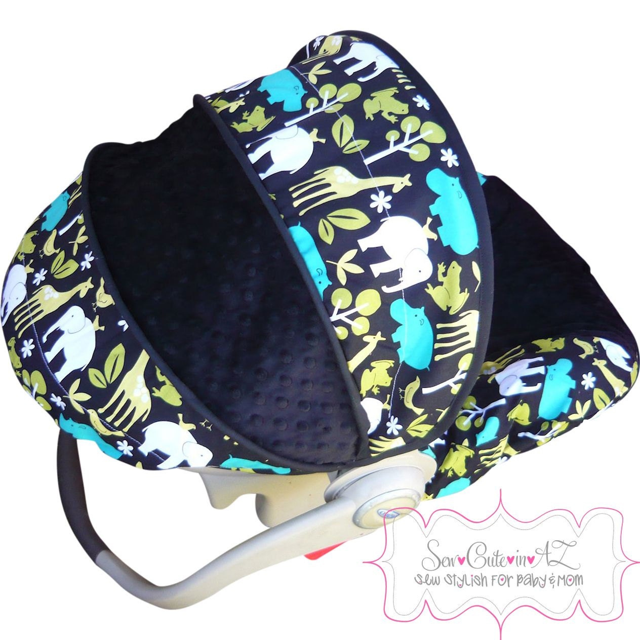 Zoology Lagoon Infant Car Seat Cover- Moves To Toddler