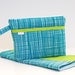 Teal Crosshatch Diaper Clutch (with matching changing pad)