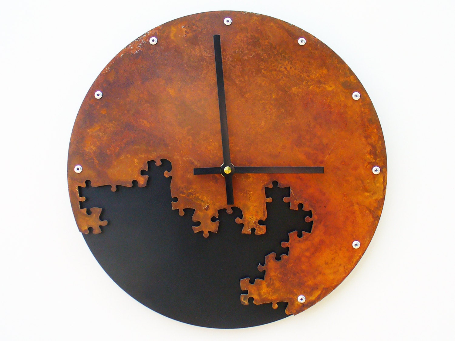 SALE Puzzle Wall Clock III (Rusted)