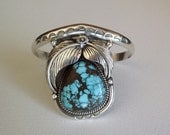 Vintage Southwestern Sterling Silver and Turquoise Cuff Bracelet