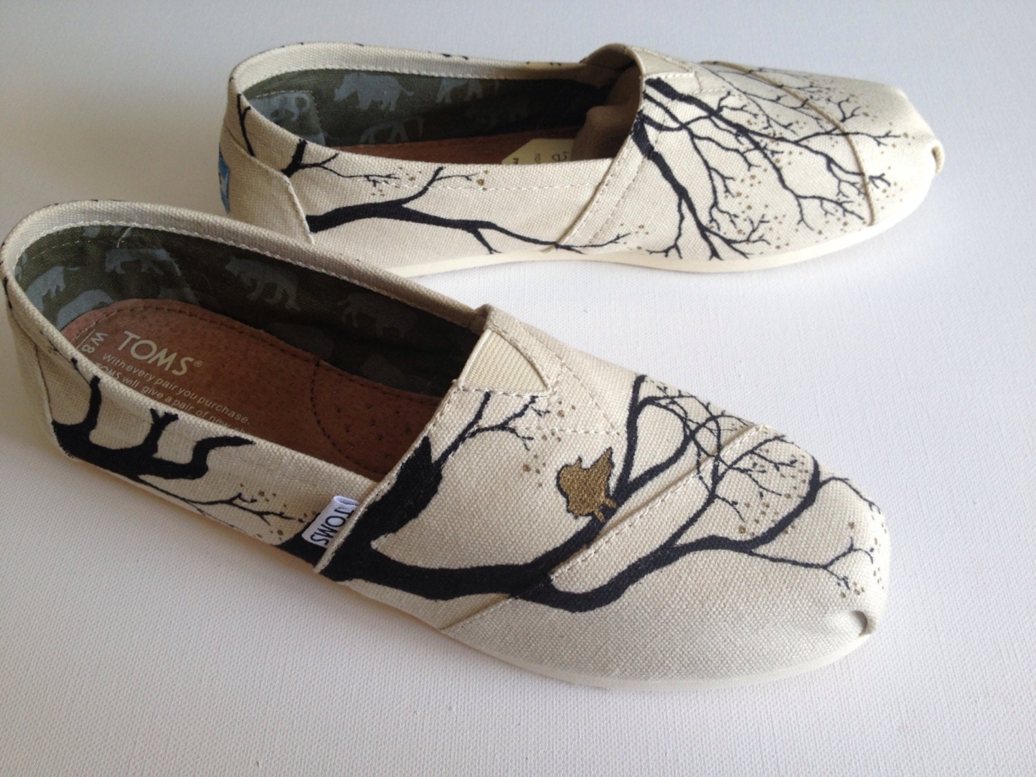 send me any pair of shoes-new growth-bare branches-wedding-hand painted shoes-made to order