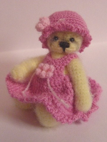 Miniature Thread Artist Bear Crochet pattern SOME BUNNY by Joanne Noel of Wee Bears