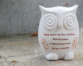 Fathers day owl home decor on white