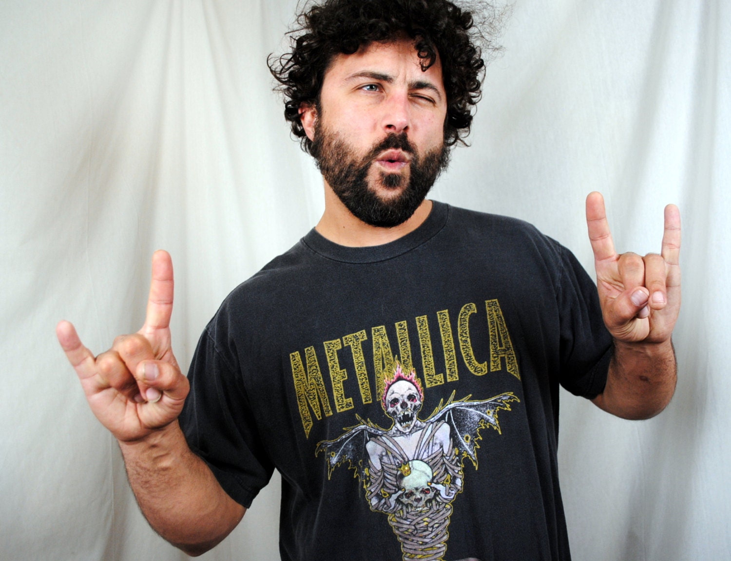 Vintage 1990s Metallica PUSHEAD Tee Shirt - Be Careful What You Wish