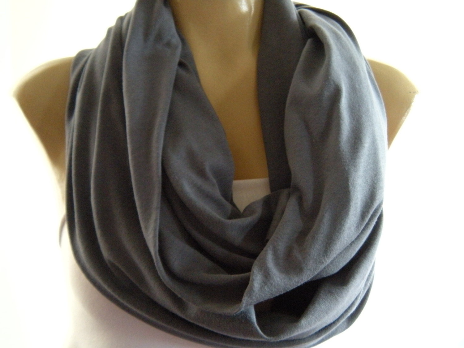 Gray Fumee.. Nomad Cowl.....All cotton.. Infinity Scarf.