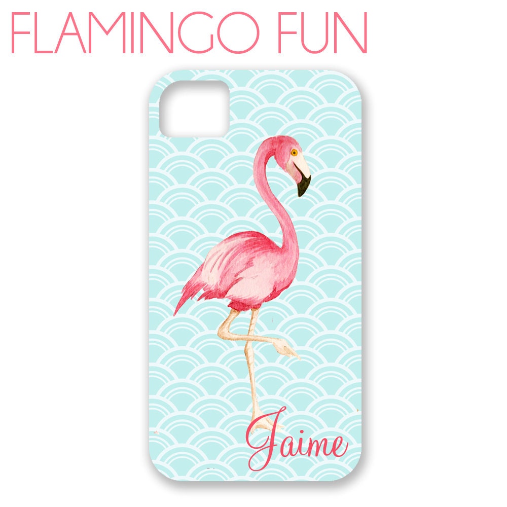 Flamingo Fun Monogrammed iPhone Cover