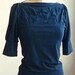 Black Top with folded detail, cotton jersey, puff sleeves, modern chic- made to order