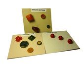 One Dozen Colorful Bakelite Buttons. Vintage Bakelite. 1940s. USA.