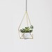 Brass Himmeli Hanging Planter no. 3 / Modern Mobile / Geometric Terrarium / Plant Hanger