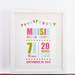 Baby Nursery Art, Bunting, Personalized, Baby Shower Gift 8x10