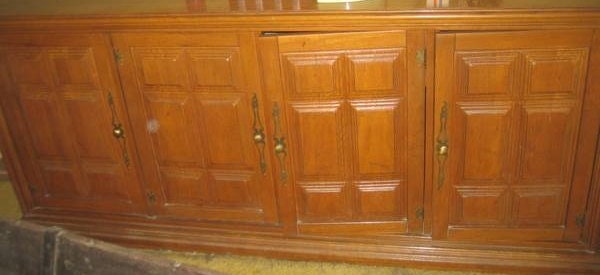 California Credenza Vintage Poppy Cottage Custom Flat Screen TV