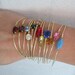 Birthstone Bracelet - Choose Silver or Gold, Birthstone Bangle Bracelet, Birthstone Jewelry, Birth Stone Bracelet, Birth Stone Jewelry