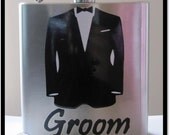 Bride or Groom 6 oz Personalized Flask