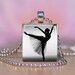 Black & White Dancer Ballerina Scrabble Tile Pendant Necklace or Keychain