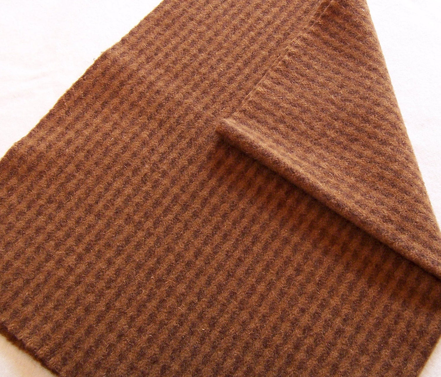 Fat Quarter Yd. Hand Dyed Felted Wool , Chocolate Brown - Rug Hooking, Applique, Sewing Projects / Q348