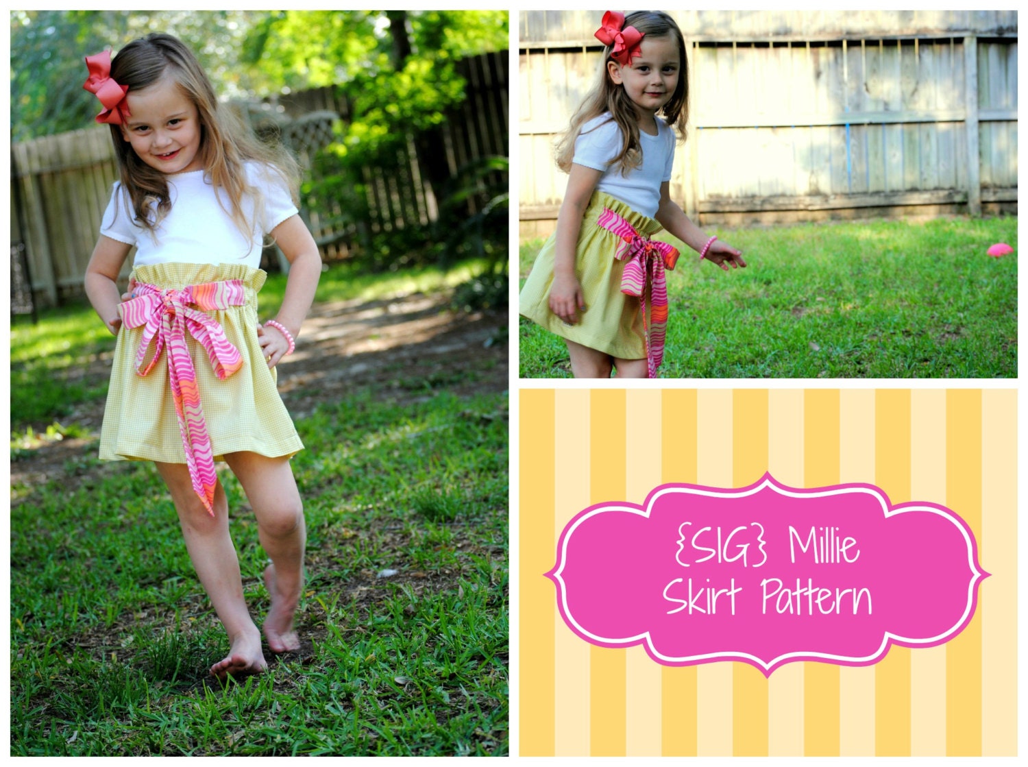 INSTANT Download SIG Millie Skirt Pattern eBook - Toddler size 12 month to 5T