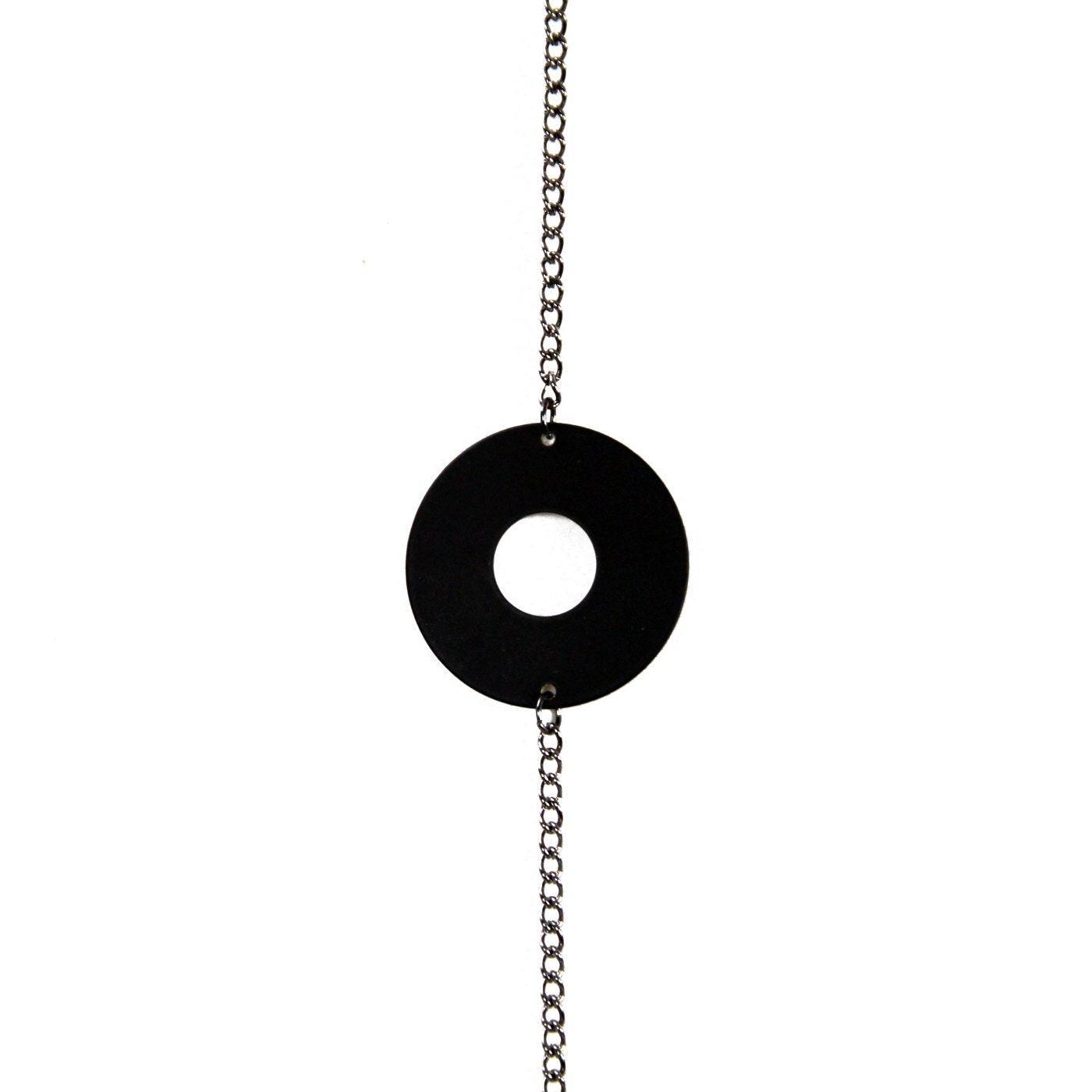 matte black circle bracelet