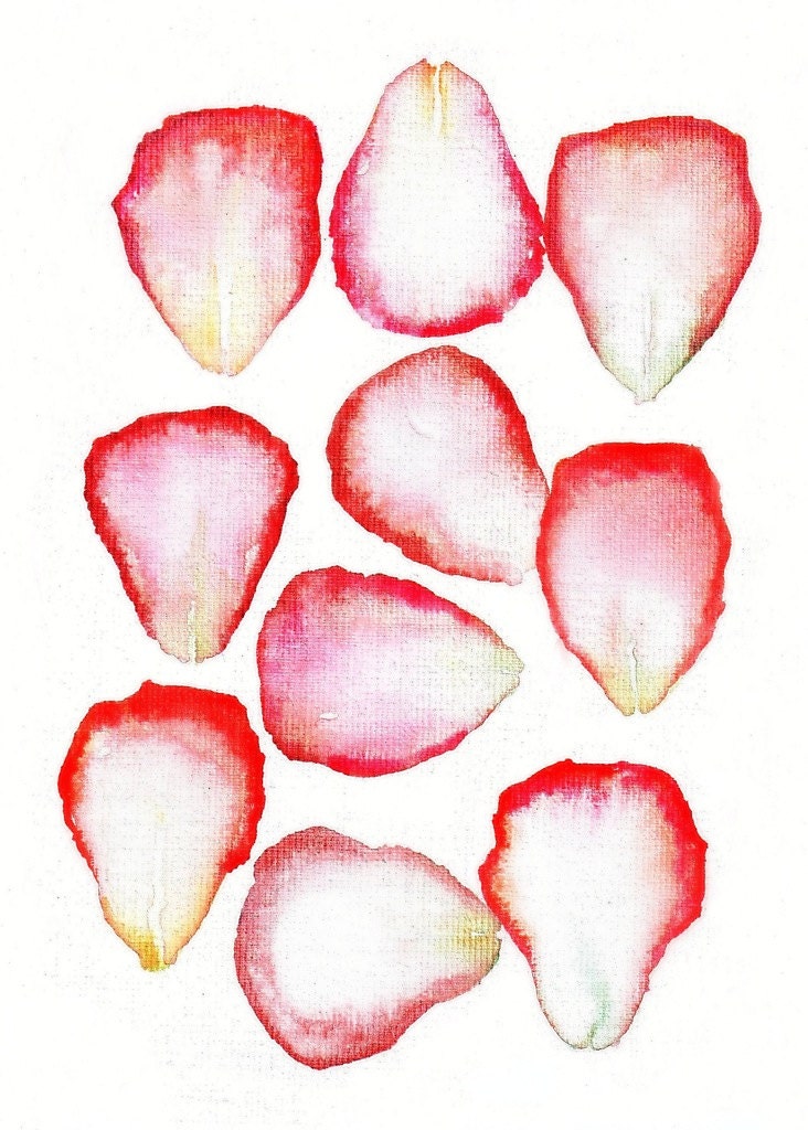 For My Love, Art Print  Rose Petals 2 Mother's Day from original oil painting