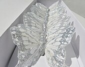 12 Feather Butterflies for Hair Pins, Favors, Wedding Cake