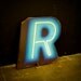 Retro Style Faux Neon Wood Letter R Cool Light