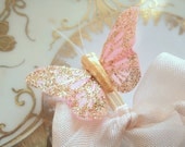 J'adore les Papillons. 12 Glittered Feather Butterfly Toppers, Cupcakes and Appetizers